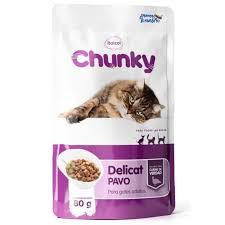 Chunky Delidog Pouch para Gato Sabor Pavo 80g – Alimento Húmedo Completo y Nutritivo
