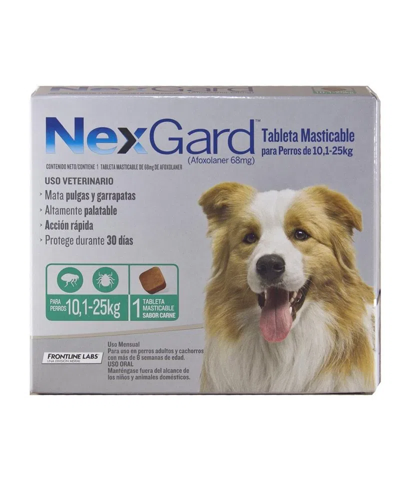 Antipulgas Nexgard de 10.1 a 25 kg para perro Antipulgas Nexgard de 10.1 a 25 kg para perro