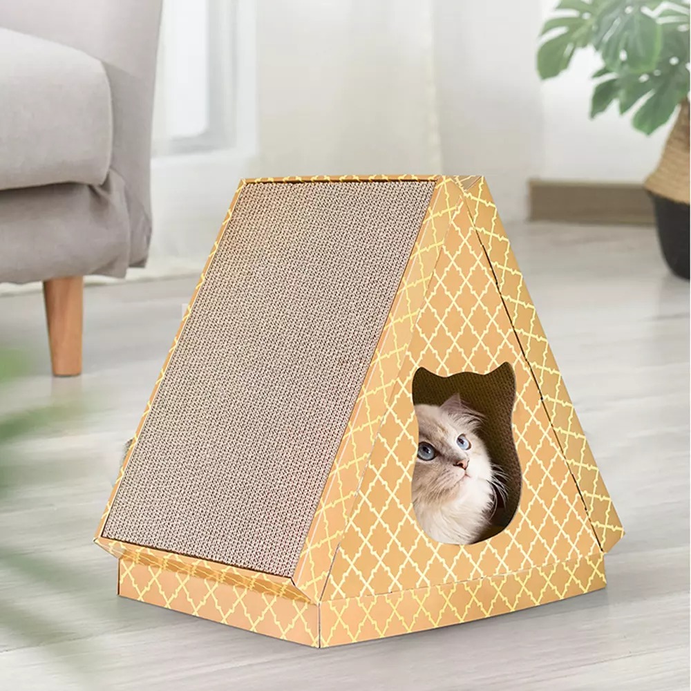 Rascador para Gato Con Diseño Triangular DETALLES DEL ADJUNTO Rascador-para-Gato-Con-Diseno-Triangular.