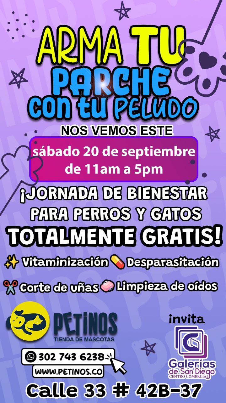 Evento de bienestar gratuito para perros y gatos en Medellín – Petinos