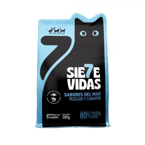 7 Vidas Alimento Seco para Gatos Adultos Sabor Pescado y Camarón – 500 g
